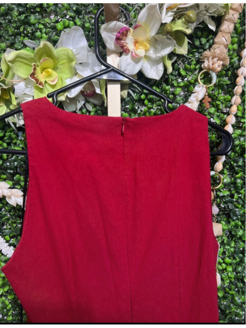Zara ZW Collection Cutout Midi Dress Burgundy Red size Large - Picture 9 of 9